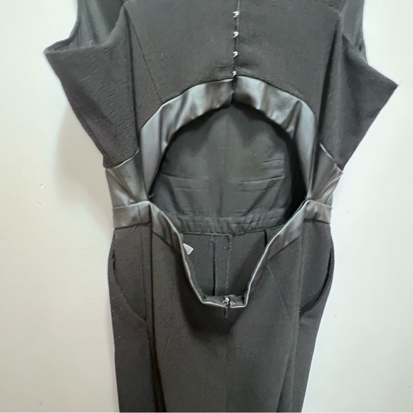 Dynamite Black Mixed Media Back Cutout Jumpsuit Size Medium - Picture 6 of 8